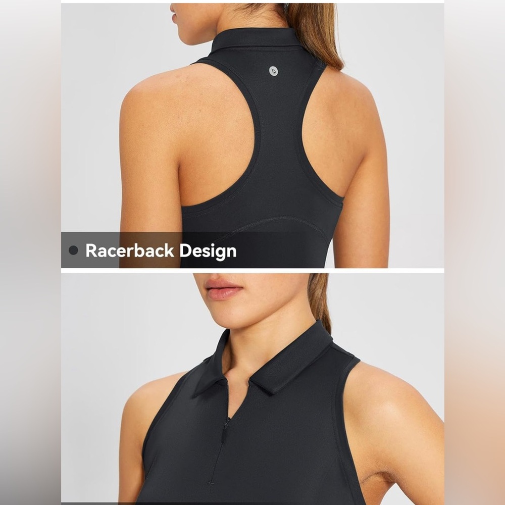 Baleaf Black Sleeveless tennis dress